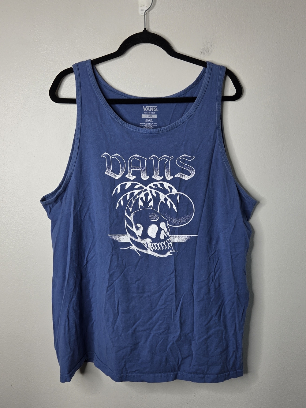 Vans Men's Blue Graphic Tank Top